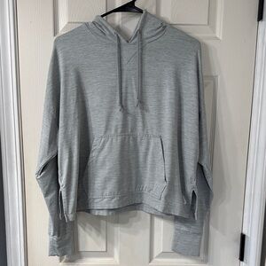 Nike Light Gray Women's Hoodie Sweatshirt Size Large
